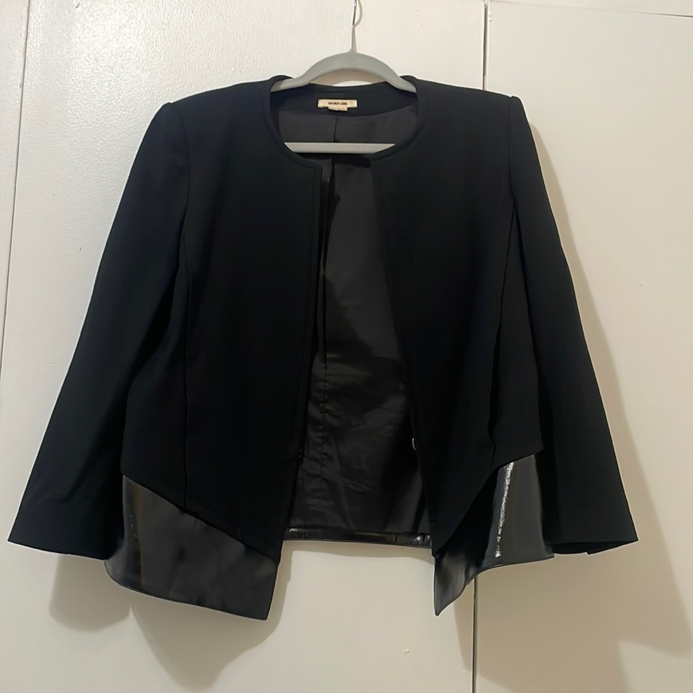 Helmut Lang Leather Bottom Blazer